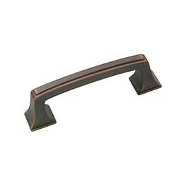 Amerock BP53030ORB Cabinet Pull, 3-3/4 in L Handle, 1-1/8 in H Handle, 1-1/16 in Projection, Zinc, Oil-Rubbed Bronze