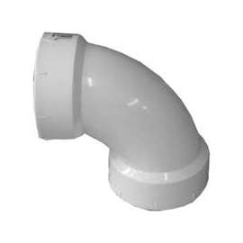 CANPLAS 192251L Sanitary Pipe Elbow, 1-1/2 in, Hub, 90 deg Angle, PVC, White