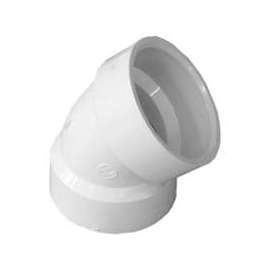 B & K 05885H Pipe Elbow, 1-1/2 in, Hub, 45 deg Angle, PVC, SCH 40 Schedule