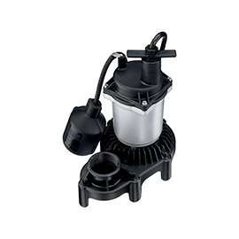 Simer 2163 Sump Pump, 1-Phase, 3.9 A, 115 V, 0.33 hp, 1-1/2 in Outlet, 22 ft Max Head, 660 gph, Thermoplastic