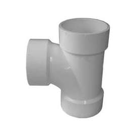 CANPLAS 192153 Sanitary Pipe Tee, 3 in, Hub, PVC, White