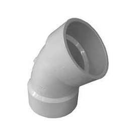 CANPLAS 192503 Sanitary Pipe Elbow, 3 in, Hub, 45 deg Angle, PVC