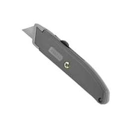 STANLEY 10-175 Utility Knife, 2-7/16 in L Blade, 3 in W Blade, HCS Blade, Straight Handle, Gray Handle