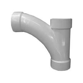 CANPLAS 194303 Combination Tee Pipe Wye, 3 in, Hub, PVC, White, SCH 40 Schedule