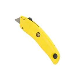 STANLEY 10-989 Utility Knife, 2-7/16 in L Blade, 3 in W Blade, HCS Blade, Contour-Grip Handle, Yellow Handle