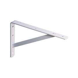 Knape & Vogt 208 WH 300 Shelf L-Bracket, 12 in L, Steel