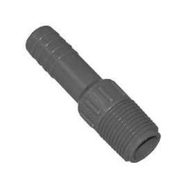 Boshart UPPA-05 Pipe Adapter, 1/2 in, MPT x Insert, Polyethylene, Gray