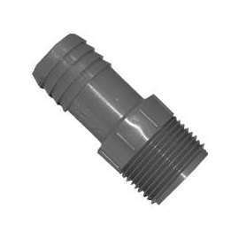 Boshart UPPA-10 Pipe Adapter, 1 in, MPT x Insert, Polyethylene, Gray