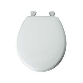 Bemis 44EC-000 Toilet Seat, Round, Wood, White