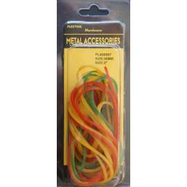 Plextool Rubber Band, Assorted Colors 2", 28pcs/PK, 24 PK/Box, Total 672pcs (PLX00567)