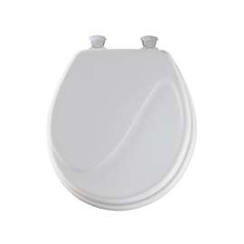 Mayfair Traditional 24EC-000 Toilet Seat, Round, Wood, White
