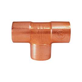 EPC 111 Series 32668 Pipe Tee, 3/8 in Run, Sweat x Sweat Run Connection, Sweat Branch Connection