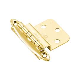 Amerock BPR34173 Cabinet Hinge, Steel, Polished Brass