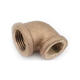 Anderson 738105-0806 Reducing Elbow, 90 deg, 1/2 x 3/8 in, FIP, 200 psi, Brass