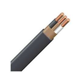Southwire 8/2NM-WGX125 Type NM-B Sheathed Cable, 8 AWG, 125 ft L, Black Nylon Sheath