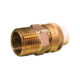GENOVA 500 Series 53037Z Transition Union, 1/2 in Slip Joint x 3/4 in MIP
