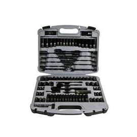 STANLEY 92-839 Socket Set, Vanadium Steel, Black, Chrome, 99-Piece
