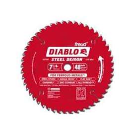 Diablo D0748A Circular Saw Blade, 7-1/4 in Dia, Carbide Cutting Edge, 5/8 in Arbor, Steel