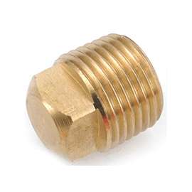 Anderson 756109-02 Cored Square Head Pipe Plug, 1/8 in, MPT, Brass