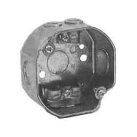 RACO 112 Octagon Box, 1-Gang, Steel, Gray