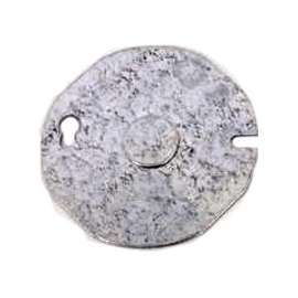 RACO 703 Ceiling Pan Cover, 3-1/2 in W, Round, Galvanized Steel