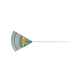 UnionTools 64309 Leaf Rake, 24-Tine, 66-3/4 in OAL, Polypropylene Tine, Hardwood Handle