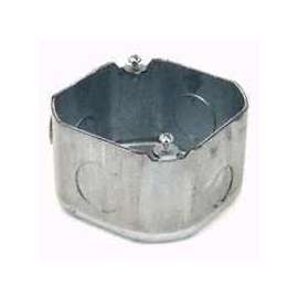 RACO 167 Octagon Box, 1-Gang, Steel, Gray