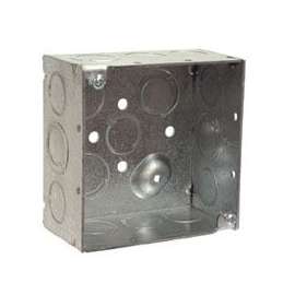 RACO 8232 Outlet Box, Knockout Cable Entry, 16-Knockout, FM Bracket Mounting, Steel