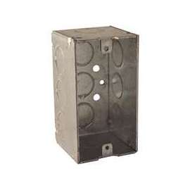 RACO 8670 Handy Box, 1-Gang, Galvanized Steel, Gray