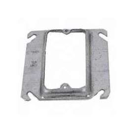 RACO 8772 Electrical Box Cover, 4 in L, 4 in W, Square, Galvanized Steel