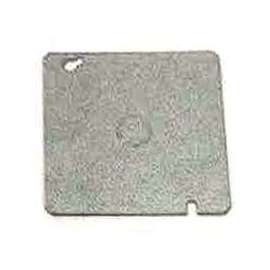 RACO 833 Electrical Box Cover, 4-11/16 in L, 4-11/16 in W, Square, Galvanized Steel