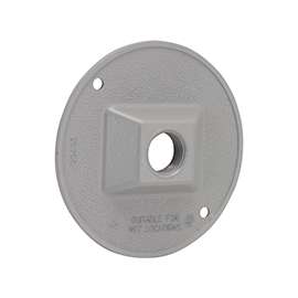 HUBBELL 5193-0 Cluster Cover, 4-1/8 in W, Round, Metal