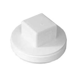GENOVA 41830/S Pipe Plug, 3 in MIP, White