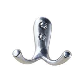iDESIGN 95110 Robe Hook, 2-Hook, Aluminum, Brushed Nickel