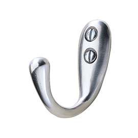 iDESIGN 95100 Robe Hook, 1-Hook, Aluminum, Brushed Nickel