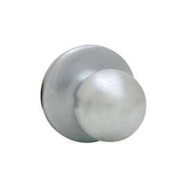 Kwikset 200P26DCPRCLRCS Door Knob, 2-1/4 in Strike, 1-3/8 to 1-3/4 in Thick Door, Satin Chrome