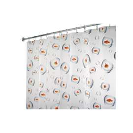 iDESIGN 27080 Bubble Fish Shower Curtain, 72 in L, 72 in W, EVA, Frosted