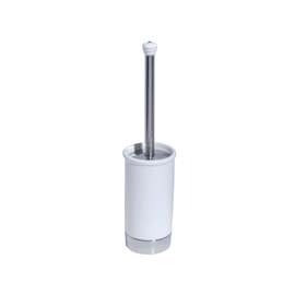 iDESIGN York 95621 Toilet Bowl Brush, White Handle