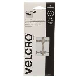 10PK WHT Velcro Squares
