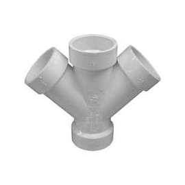 GENOVA 73415 Pipe Wye, 1-1/2 in Hub, 1-1/2 in, 1-1/2 in