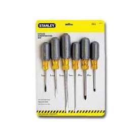STANLEY 66-565 Screwdriver Set, Steel, Black, Black Oxide/Chrome