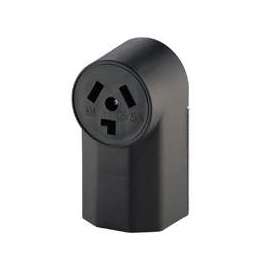 Eaton Cooper Wiring 125 Power Receptacle, 30 A, Black