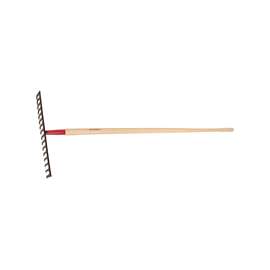 RAZOR-BACK 63111 Level Head Rake, 3.325 in L x 17-5/8 in W Head, 16-Tine, Steel Head, Hardwood Handle
