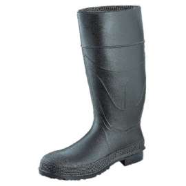 CT Economy Knee Boots, Steel Toe, Size 15, 16 in H, PVC, Black