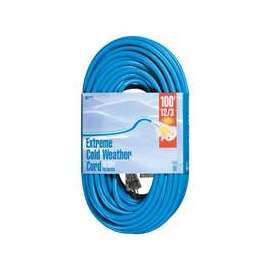 Woods 2439 Extension Cord, 12 AWG, Bright Blue Jacket