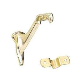 National Hardware N830-131 Handrail Bracket, Zinc, Polished Brass