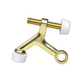National Hardware N830-121 Hinge-Pin Door Stop, Zinc, Polished Brass