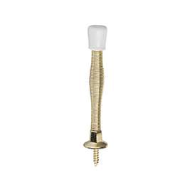 National Hardware N830-111 Door Stop, 3 in Projection, Steel, Polished Brass