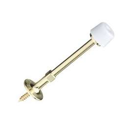 National Hardware N830-101 Door Stop, 3 in Projection, Zinc, Polished Brass