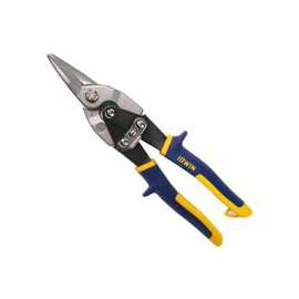 IRWIN 21304ZR Utility Snip, 3-1/8 in Length of Cut, Steel Blade, Blue/Yellow Handle, 11-3/4 in OAL